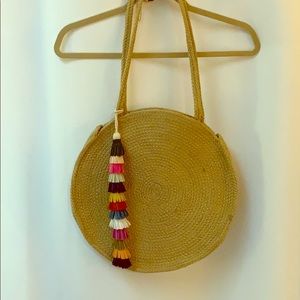 Beautiful high quality round straw bag